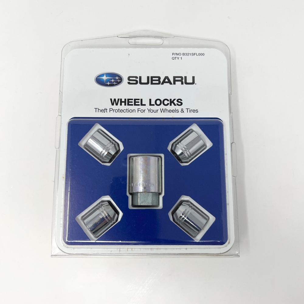 Subaru Genuine Wheel‎ Locks Theft Protection Kit B321SFL000 New Chrome Lug Nuts